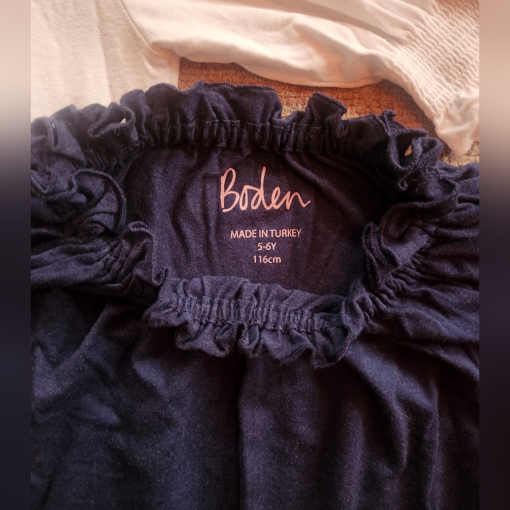 Two Mini Boden Ruffle neck tees - Picture 2 of 3